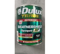 Dulux Trade Exterior Weathershield Opaque Wood Paint 1L For Doors, Windows And Other Joinery -Black