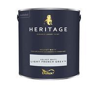 Dulux Heritage Velvet Matt Paint 125ml, Light French Grey, High Quality Matt Emulsion Paint