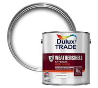 Dulux Trade Pure Brilliant White Gloss Exterior Wood Paint, 2.5L Tin