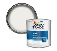 Dulux Trade Vinyl Matt Emulsion Paint, Pure Brilliant White 2.5L