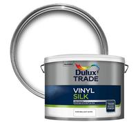Dulux Trade Pure Brilliant White Silk Wall & Ceiling Emulsion Paint, 10L