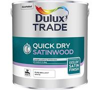Dulux Trade Quick Dry Satinwood Paint 2.5L - Pure Brilliant White