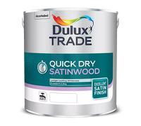 Dulux Trade Quick Dry Satinwood Paint 5L - Pure Brilliant White