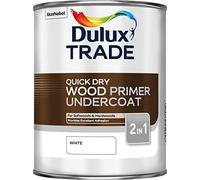 Dulux Trade Quick Dry Wood Primer & Undercoat Paint - White - 1L
