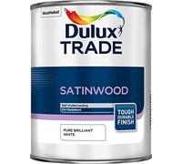 Dulux Trade Satinwood Paint, Pure Brilliant White 1L