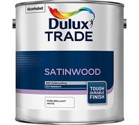 Dulux Trade Pure Brilliant White Satinwood Metal & Wood Paint, 2.5L