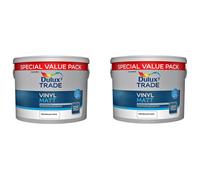 Dulux Trade Vinyl Matt Pure Brilliant White 7.5L (Pack Of 2)