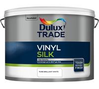 Dulux Trade Pure Brilliant White Silk Wall & Ceiling Emulsion Paint, 10L