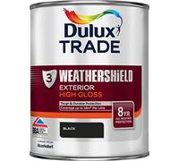 Dulux Trade Weathershield Exterior Gloss Paint - Black 1L