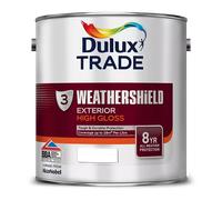 Dulux Trade Weathershield Exterior High Gloss, Pure Brilliant White 1L