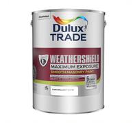 Dulux Trade Weathershield Maximum Exposure Masonry Paint - Brilliant White - 5L