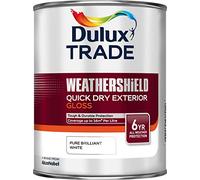 Dulux Trade Weathershield Quick Dry Exterior Gloss Pure Brilliant White 1 Litre