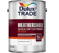 Dulux Trade Weathershield Quick Dry Exterior Gloss Pure Brilliant White 5 Litres