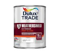 Dulux Trade Weathershield Quick Dry Exterior Paint - Pure Brilliant White - High Gloss - 5L