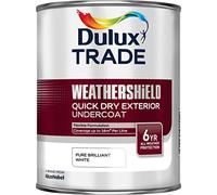 Dulux Trade Weathershield Quick Drying Exterior Undercoat Pure Brilliant White 1 Litre