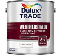 Dulux Trade Weathershield Quick Drying Exterior Undercoat Pure Brilliant White 2.5 Litre