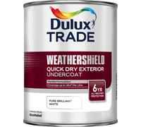 Dulux Trade Weathershield Quick Drying Undercoat 1ltr Pure Brilliant White