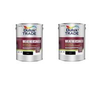 Dulux Trade Weathershield Smooth Masonry Paint Black 5L (Pack Of 2)