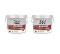 Dulux Trade Weathershield Smooth Masonry Paint Pure Brilliant White 10L (Pack Of 2)