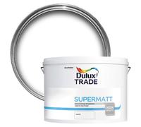 Dulux Trade White Super Matt Wall & Ceiling Emulsion Paint, 10L