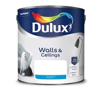 Dulux Walls and Ceilings Matt Paint 5L, Rich Black, Matt Emulsion Paint for Interior spaces