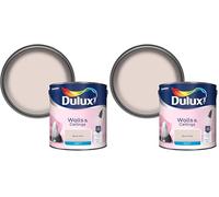Dulux Walls & Ceilings Matt Emulsion Paint, Blush Pink, 2.5 Litres (Pack of 2)