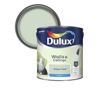 Dulux Walls & Ceilings Matt Emulsion Paint, Long-Lasting, Easy-To-Apply, Quick Drying, Perfect For Living Rooms, Bedrooms, Hallways, Kitchens, Indoor & Outdoor Use, 2.5L, (Willow Tree)