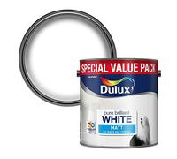 Dulux Walls & Ceilings Matt Emulsion Paint - Pure Brilliant White - 3L