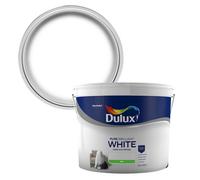 Dulux Walls & Ceilings Pure Brilliant White Silk Emulsion Paint, 10L