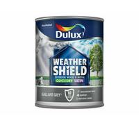 Dulux Exterior Wood & Metal Satin Paint Weathershield Quick Dry Gallant Grey 750 ml
