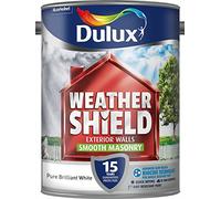 Dulux Weather Shield Smooth Masonry Paint, 5 L - Pure Brilliant White