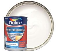 Dulux Weathershield Pure Brilliant White Textured Masonry Paint 5L Acrylic - wilko
