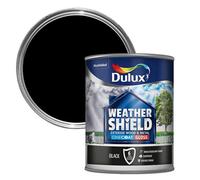 Dulux Weathershield Black Gloss Multi-Surface Exterior Metal & Wood Paint, 750Ml Tin