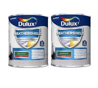 Dulux Weathershield Exterior Paint Gloss 750Ml Buckingham Pack Of 2