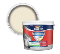 Dulux Weathershield Gardenia Smooth Matt Masonry Paint, 10L
