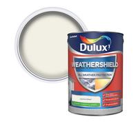 Dulux Weathershield Jasmine White Smooth Matt Masonry Paint, 5L
