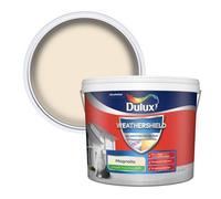 Dulux Weathershield Magnolia Smooth Matt Masonry Paint, 10L