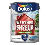 Dulux Weathershield Pure Brilliant White - Smooth Masonry Paint - 5L