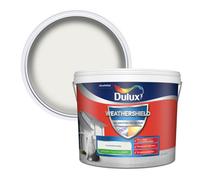 Dulux Weathershield Pure Brilliant White Smooth Matt Masonry Paint, 10L