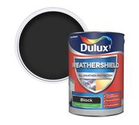 Dulux Weathershield All Weather Protection Smooth Masonry Paint Black, 5L
