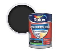 Dulux Weathershield Smooth Masonry Paint Black - 5L