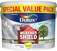Dulux Weathershield Smooth Masonry Paint 7.5L Pure Brilliant White