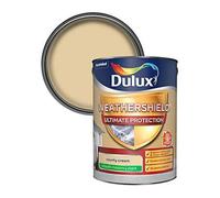 Dulux Weathershield ultimate protection County cream Matt Masonry paint, 5L