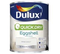 Dulux Wood Metal Interior Eggshell Non-Drip Low Sheen Paint 750ml - White Cotton