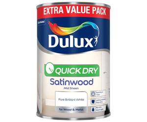 Dulux Wood & Metal Interior Satinwood Non-Drip Mid Sheen Paint 1.25L - White