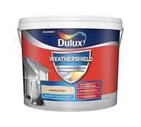 Dulux WPE Weathershield County Cream Textured Masonry Paint 10L | Exterior Wall & Render Paint | Weather Resistant | Long-Lasting Protection