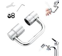 Dulvo Faucet Extender, Dulvo Faucet Extender for Bathroom Sink, Universal Sink Faucet Rotatable Faucet Aerator Extension, for Bathroom, Kitchen Sink (1pc)