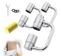 Dulvo Faucet Extender for Bathroom Sink,Universal Sink Faucet 1440° Rotatable Faucet Aerator Extension,2025 New 2 Modes Universal Sink Faucet for Splash Reduction,2 Modes Adjustable (3, First Gear)