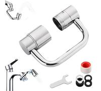 Dulvo Faucet Extender, Universal Sink Faucet, Rotatable Faucet Aerator Extension, Dual Sprayer Mode, for Bathroom, Kitchen Sink (1 PC)