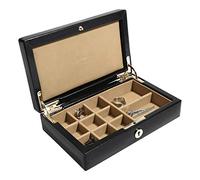 Dulwich Designs Windsor Black Leather Cufflink Box